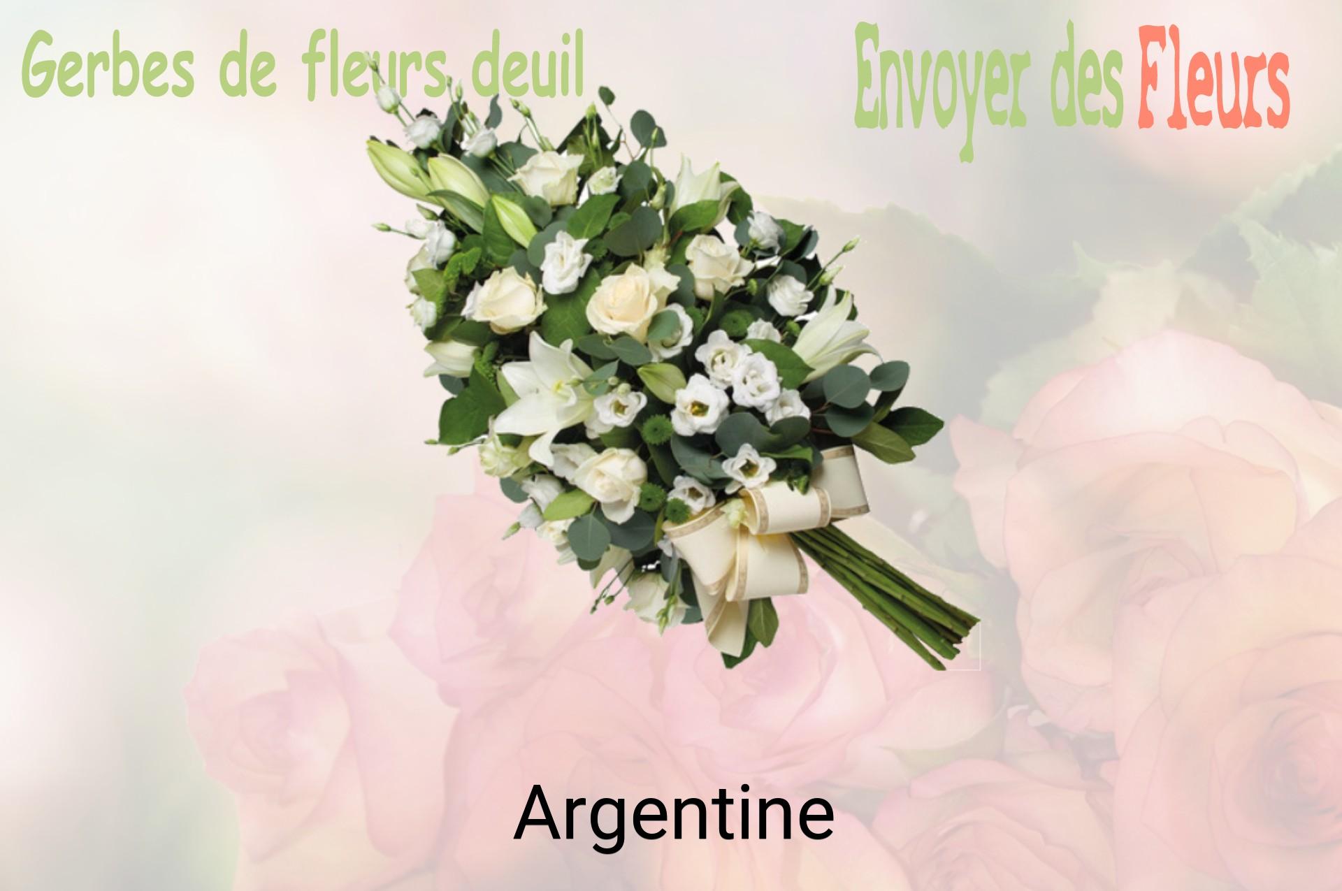 Gerbe de fleurs de deuil livrée à Argentine